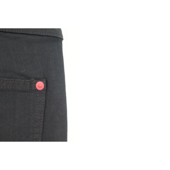 SPANX Jeans Womens Size 31 Signature Waist Straight Leg High Rise Black stretch - Picture 5 of 13